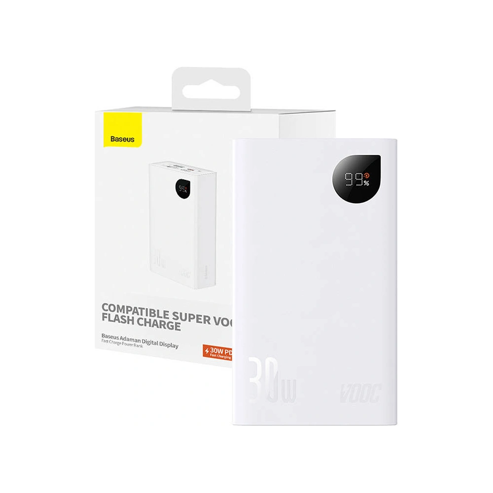 Hurtownia GSM - Powerbank Baseus Adaman 2, 20000mAh, 30W (fehér) - BSU4468 - {ean13} - Hurt