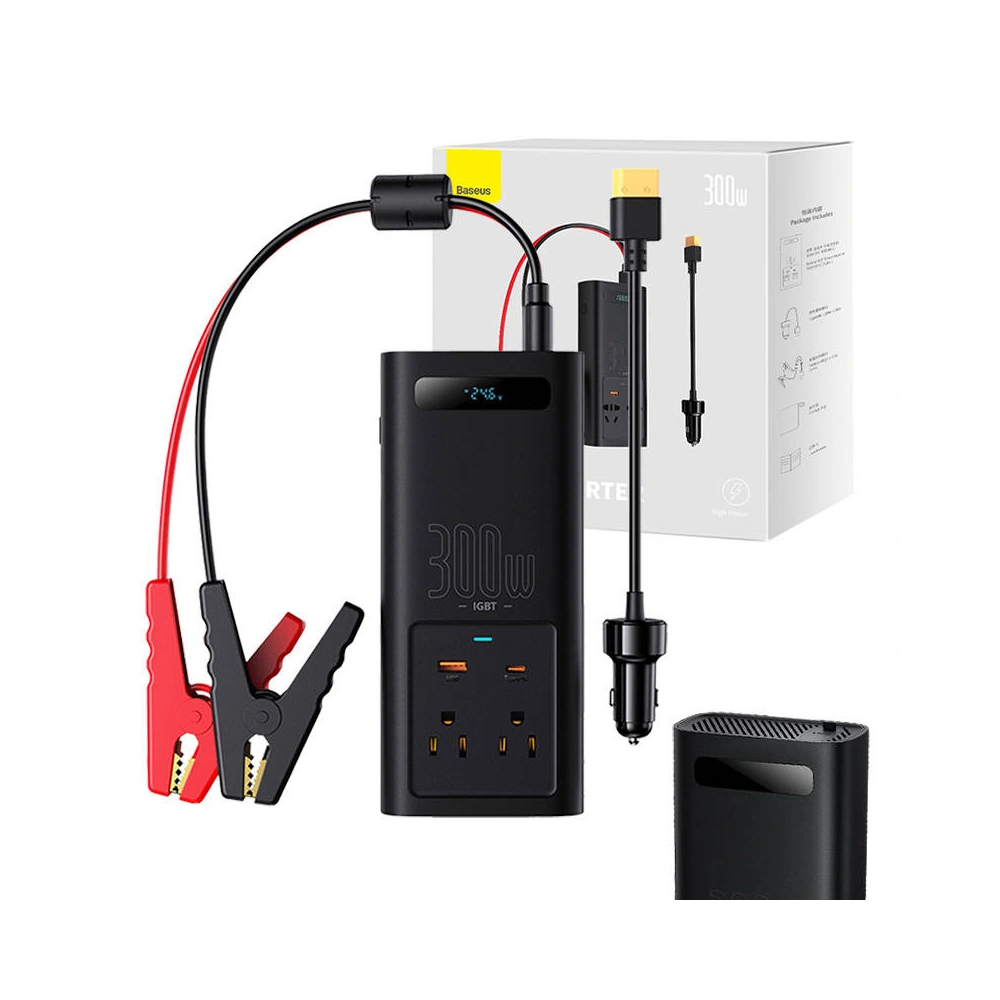 Hurtownia GSM - Autós inverter Baseus 300W, 24V, CN/EU (fekete) - BSU4471 - {ean13} - Hurt