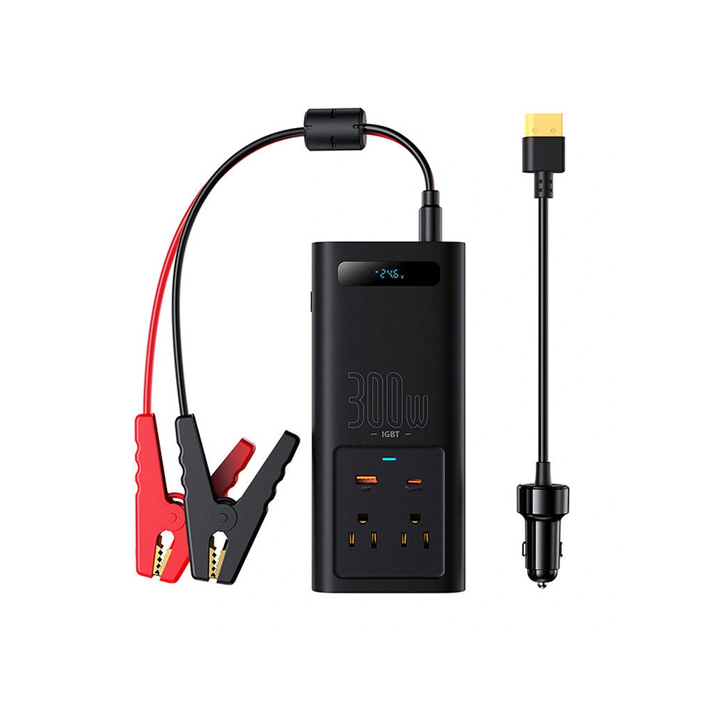 Hurtownia GSM - Autós inverter Baseus 300W, 24V, CN/EU (fekete) - BSU4471 - {ean13} - Hurt