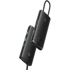Hurtownia GSM - Adapter HUB Baseus OS Lite 6-Port USB-C/HDMI - USB3.0x2 - PD - SD/TF (fekete) - BSU4473 - {ean13} - Hurt