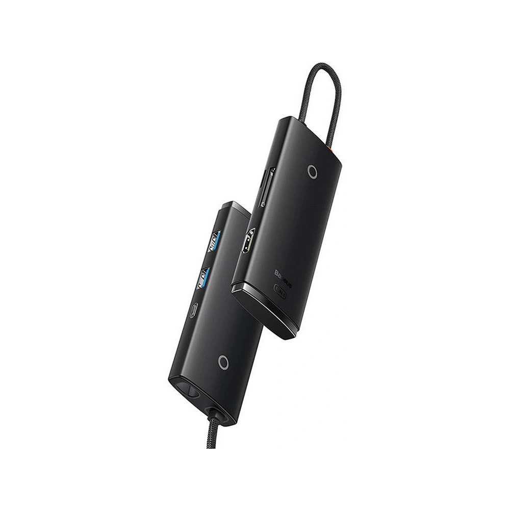 Hurtownia GSM - Adapter HUB Baseus OS Lite 6-Port USB-C/HDMI - USB3.0x2 - PD - SD/TF (schwarz) - BSU4473 - {ean13} - Hurt