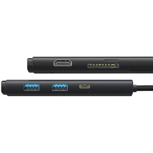 Hurtownia GSM - Adapter HUB Baseus OS Lite 6-Port USB-C/HDMI - USB3.0x2 - PD - SD/TF (fekete) - BSU4473 - {ean13} - Hurt