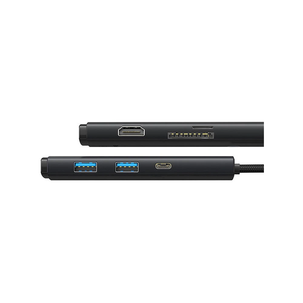 Hurtownia GSM - Adapter HUB Baseus OS Lite 6-Port USB-C/HDMI - USB3.0x2 - PD - SD/TF (negru) - BSU4473 - {ean13} - Hurt