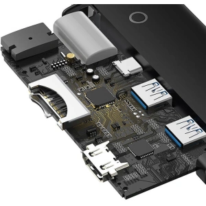 Hurtownia GSM - Adapter HUB Baseus OS Lite 6-Port USB-C/HDMI - USB3.0x2 - PD - SD/TF (czarny) - BSU4473 - {ean13} - Hurt