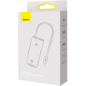 Hurtownia GSM - Adapter HUB Baseus OS Lite 6-Port USB-C/HDMI - USB3.0x2 - PD - SD/TF (fekete) - BSU4473 - {ean13} - Hurt