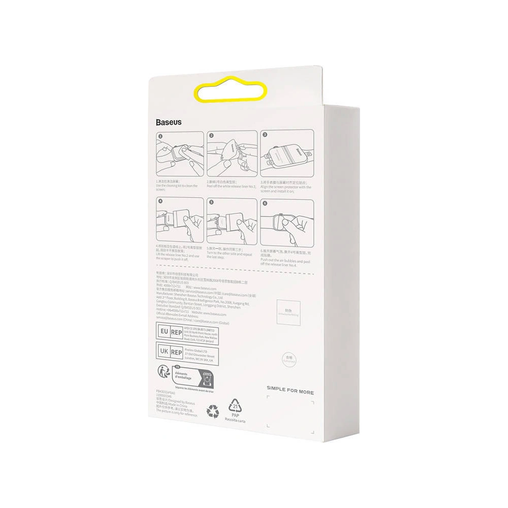 Hurtownia GSM - Képernyő fólia Baseus NanoCrystal 40mm Apple Watch 4/5/6/SE/SE 2 40mm Átlátszó - BSU4485 - {ean13} - Hurt
