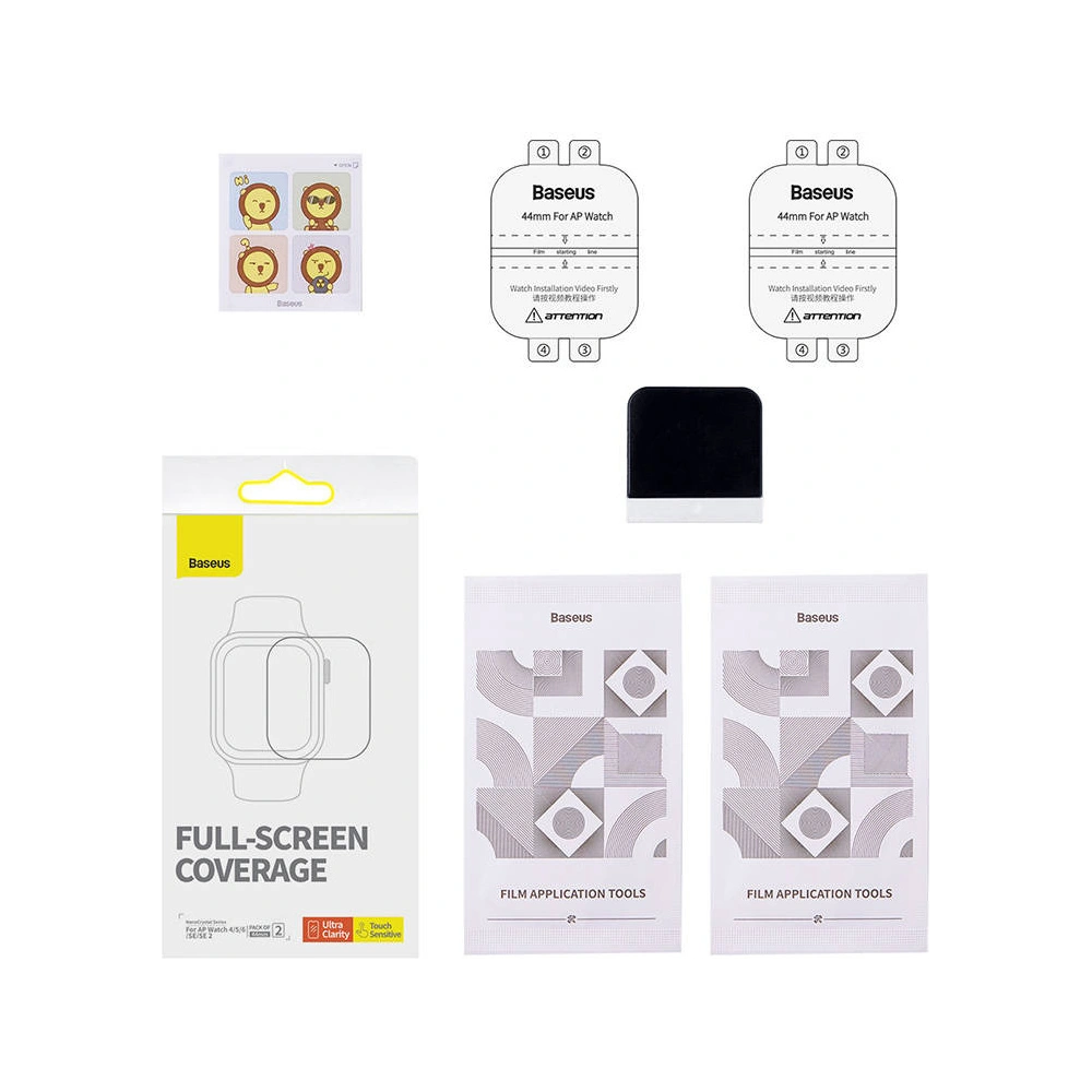 Hurtownia GSM - Képernyő fólia Baseus NanoCrystal 44mm Apple Watch 4/5/6/SE/SE 2 44mm Átlátszó - BSU4486 - {ean13} - Hurt