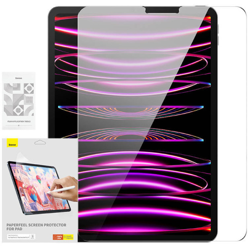 Baseus Distributor - 6932172635596 - BSU4493 - Baseus Paperfeel Screen Protector Apple iPad Air 10.9 2020/2022 (4, 5 gen)/iPad Pro 11 2018/2020/2021/2022 (1, 2, 3, 4 gen) Clear - B2B homescreen