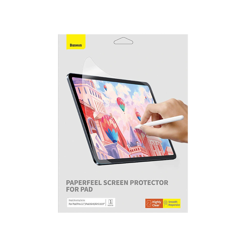 Wholesale Folia na ekran Baseus Paperfeel Apple iPad Air 10.9 2020/2022 (4 i 5 gen) / iPad Pro 11 2018/2020/2021/2022 (1., 2., 3. i 4. gen) / iPad Air 11 2024 (6 gen) Clear - BSU4493 - {ean13} - Hurt
