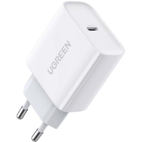 Ugreen Distributor - 6957303804610 - UGR1668 - UGREEN 60450 Wall Charger USB-C Power Delivery 3.0 Quick Charge 4.0+ 20W 3A white - B2B homescreen