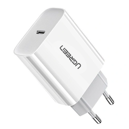 Ładowarka sieciowa UGREEN 60450 USB-C Power Delivery 3.0 Quick Charge 4.0+ 20W 3A biały