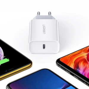 Hurtownia GSM - Ładowarka sieciowa UGREEN 60450 USB-C Power Delivery 3.0 Quick Charge 4.0+ 20W 3A biały - UGR1668 - {ean13} - Hurt