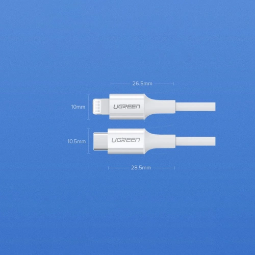 Ładowarka sieciowa UGREEN 60450 USB-C Power Delivery 3.0 Quick Charge 4.0+ 20W 3A biały