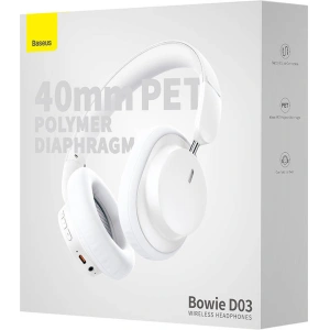 Hurtownia GSM - Bezdrátová sluchátka Baseus Bowie D03 (bílé) - BSU4497 - {ean13} - Hurt