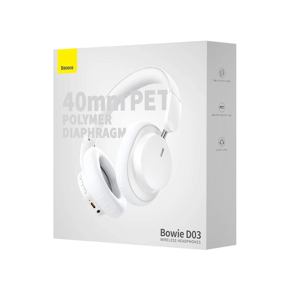 Wholesale Baseus Bowie D03 Wireless Earphones (white) - BSU4497 - {ean13} - Hurt
