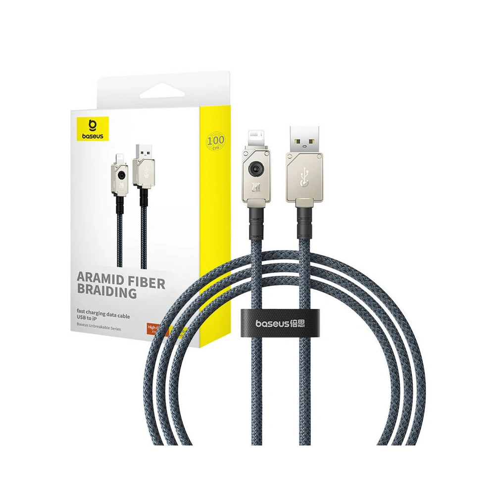 Hurtownia GSM - Cablul Baseus Unbreakable Series USB-A/Lightning 2.4A 1m (Alb) - BSU4499 - {ean13} - Hurt