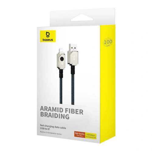 Kabel Baseus Unbreakable Series USB-A/Lightning 2.4A 1m (Biały)
