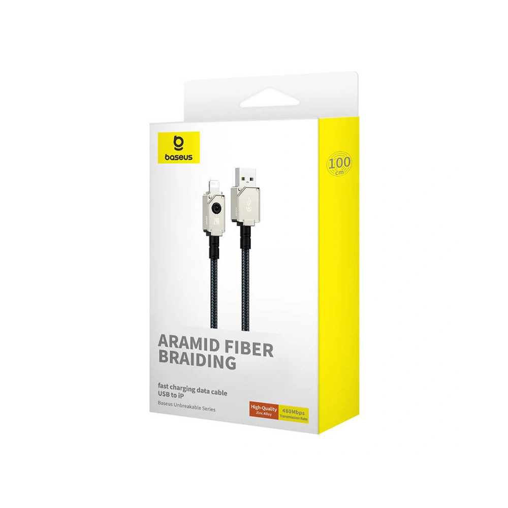 Hurtownia GSM - Cablul Baseus Unbreakable Series USB-A/Lightning 2.4A 1m (Alb) - BSU4499 - {ean13} - Hurt