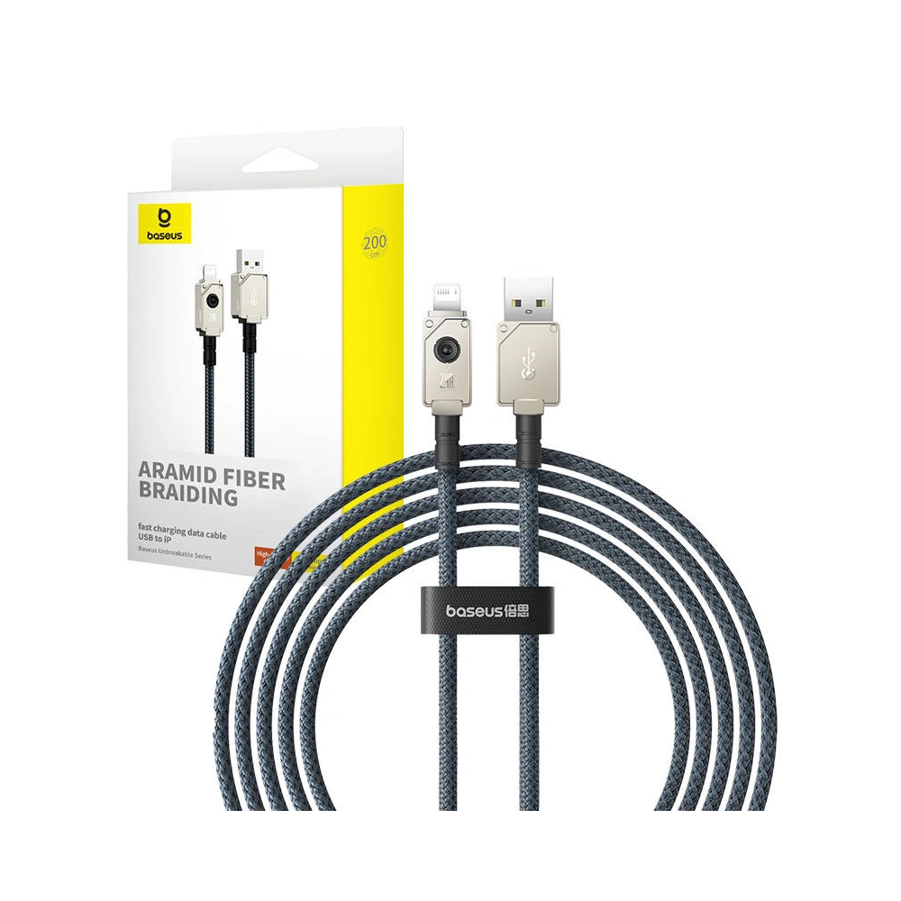 Hurtownia GSM - Kabel Baseus Unbreakable Series USB-A/Lightning 2.4A 2m (granatowy) - BSU4500 - {ean13} - Hurt