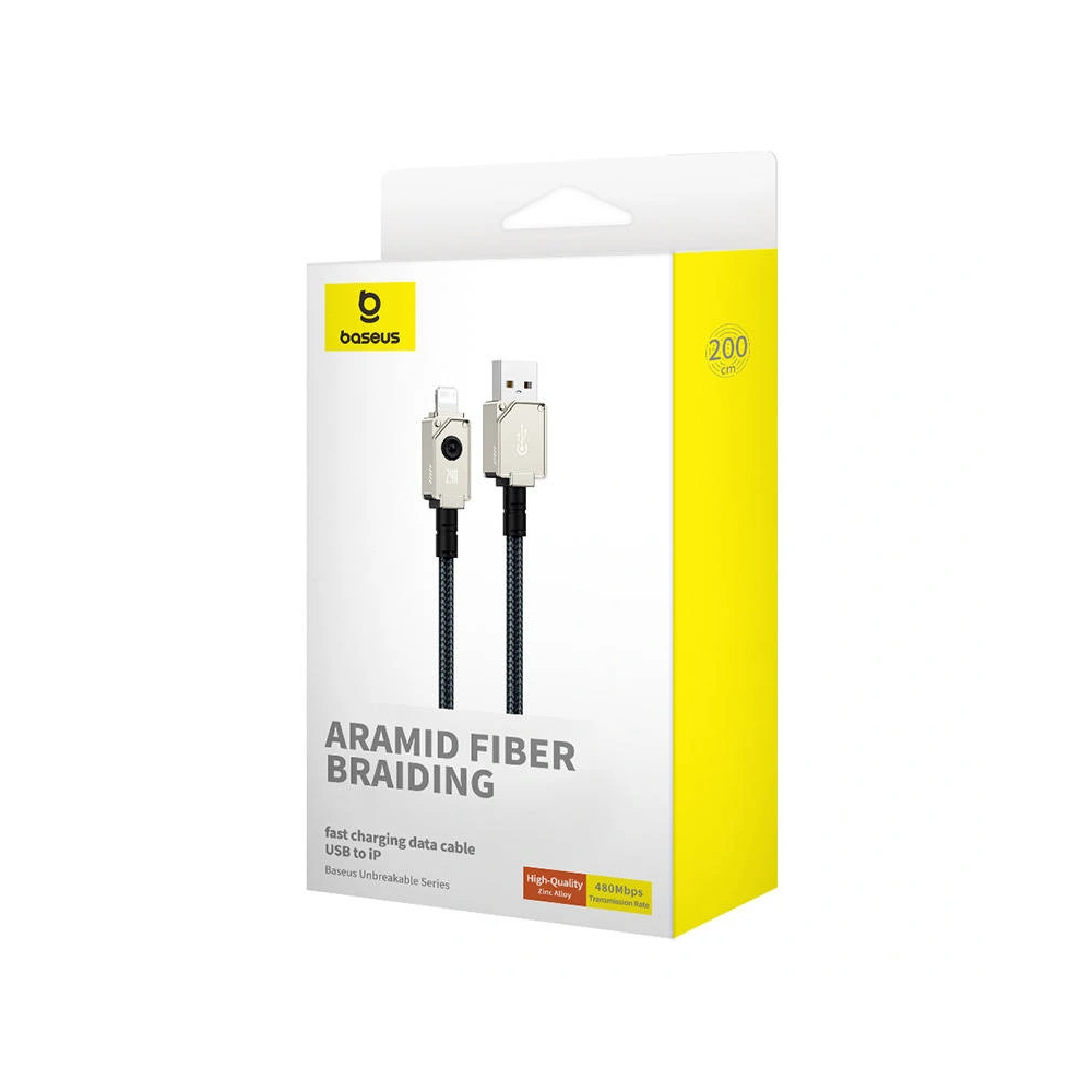 Hurtownia GSM - Kábel Baseus Unbreakable Series USB-A/Lightning 2.4A 2m (sötétkék) - BSU4500 - {ean13} - Hurt