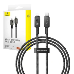 Kabel Baseus Unbreakable Series USB-C/Lightning 2.4A 1m (Schwarz)