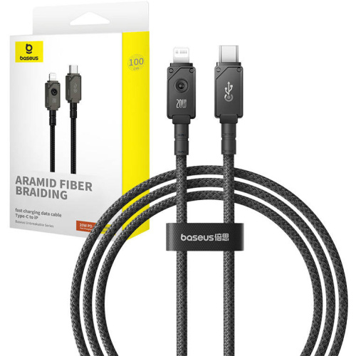 Baseus Distributor - 6932172633165 - BSU4501 - Baseus Unbreakable Series USB-C/Lightning Cable 2.4A 1m (black) - B2B homescreen
