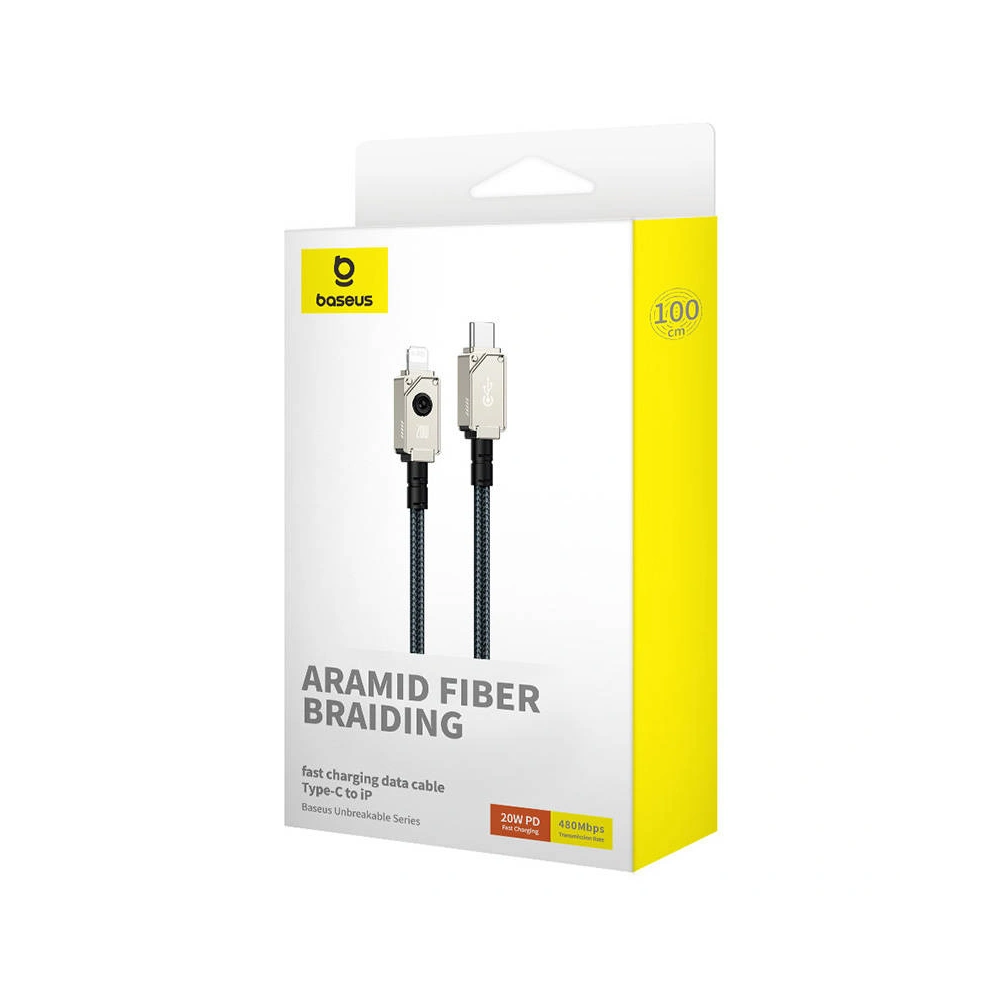 Hurtownia GSM - Cablul Baseus Unbreakable Series USB-C/Lightning 2.4A 1m (bleu) - BSU4502 - {ean13} - Hurt