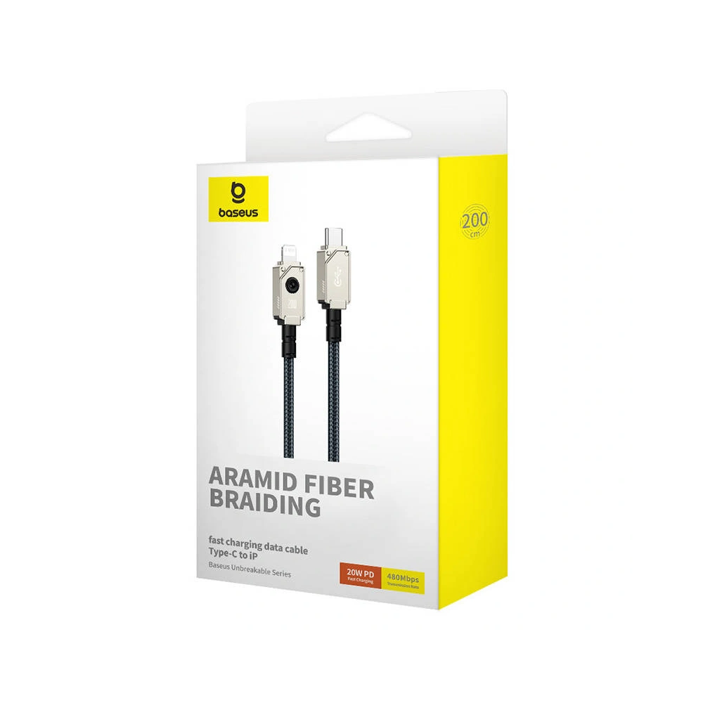 Hurtownia GSM - Kabel Baseus Unbreakable Series USB-C/Lightning 20W 2m (námořnická modř) - BSU4504 - {ean13} - Hurt