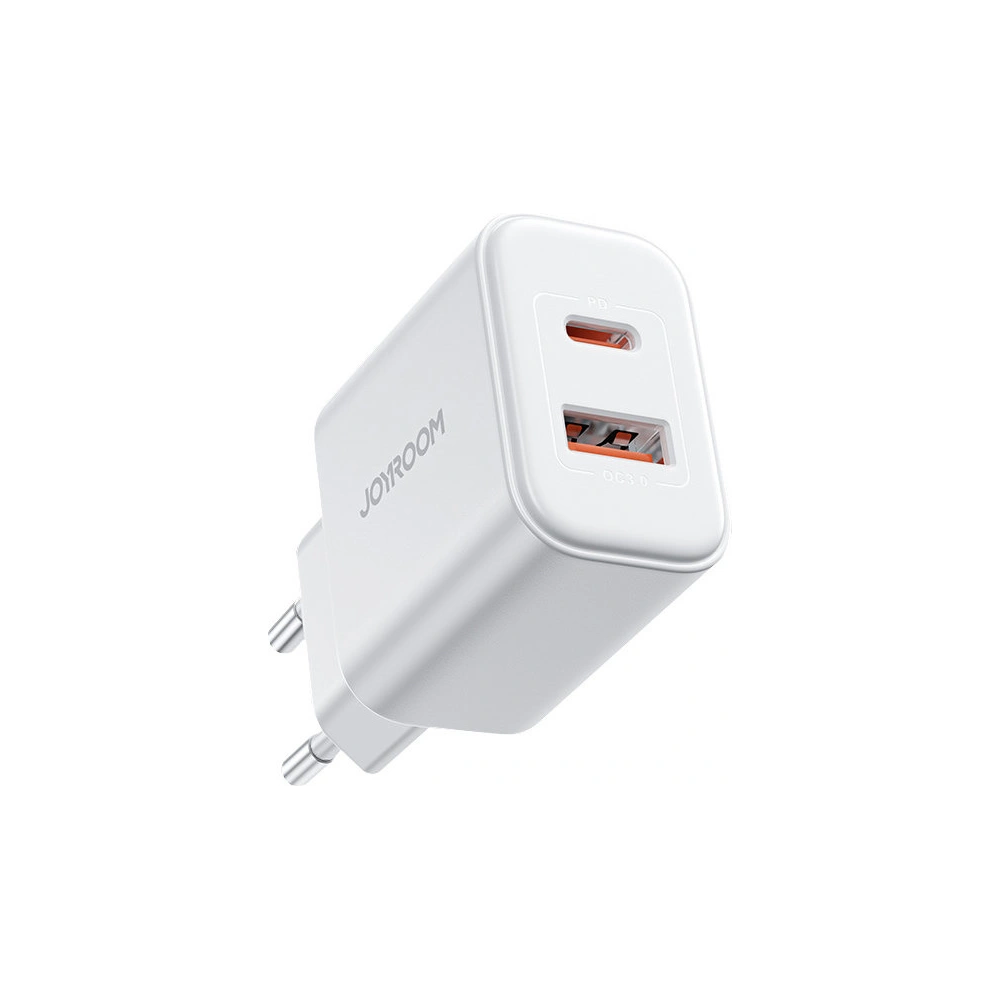 Wholesale Joyroom JR-TCF05 Wall Charger USB-C/USB-A 20W white + USB-C/Lightning Cable 1m - JYR774 - {ean13} - Hurt
