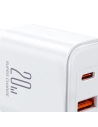 Wholesale Joyroom JR-TCF05 Wall Charger USB-C/USB-A 20W white + USB-C/Lightning Cable 1m - JYR774 - {ean13} - Hurt