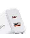 Wholesale Joyroom JR-TCF05 Wall Charger USB-C/USB-A 20W white + USB-C/Lightning Cable 1m - JYR774 - {ean13} - Hurt