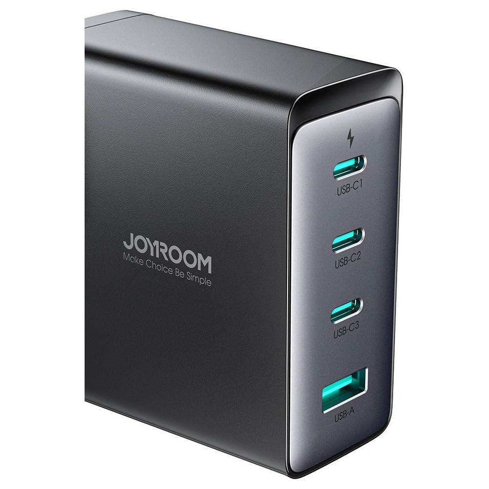 Wholesale Joyroom JR-TCG05EU GaN Wall Charger 3x USB-C/USB-A 140W black + USB-C/USB-C Cable 240W 1.2m - JYR775 - {ean13} - Hurt