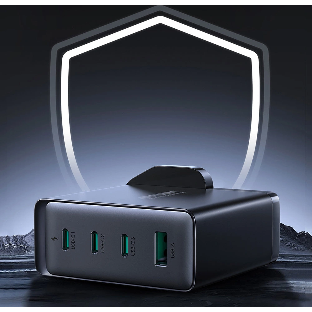 Wholesale Joyroom JR-TCG05EU GaN Wall Charger 3x USB-C/USB-A 140W black + USB-C/USB-C Cable 240W 1.2m - JYR775 - {ean13} - Hurt