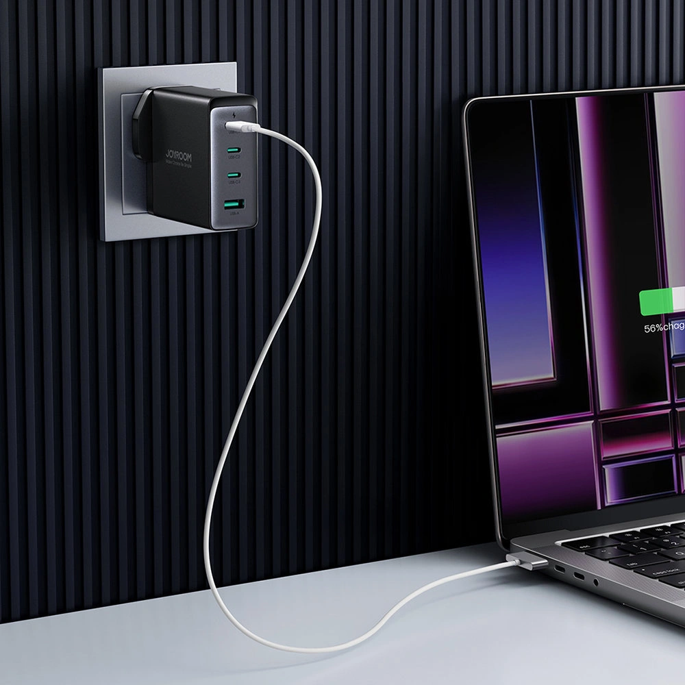 Wholesale Joyroom JR-TCG05EU GaN Wall Charger 3x USB-C/USB-A 140W black + USB-C/USB-C Cable 240W 1.2m - JYR775 - {ean13} - Hurt