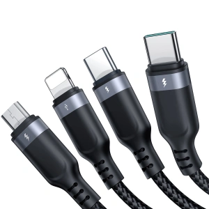 Hurtownia GSM - Kábel Joyroom S-1T4018A18 4w1 USB-A/2x USB-C - Lightning - microUSB 1.2m fekete - JYR776 - {ean13} - Hurt