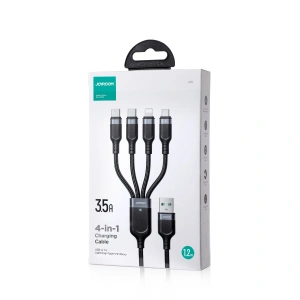 Hurtownia GSM - Kábel Joyroom S-1T4018A18 4w1 USB-A/2x USB-C - Lightning - microUSB 1.2m fekete - JYR776 - {ean13} - Hurt