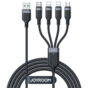 Hurtownia GSM - Kábel Joyroom S-1T4018A18 4w1 USB-A/USB-C - 2x Lightning - microUSB 1.2m fekete - JYR777 - {ean13} - Hurt
