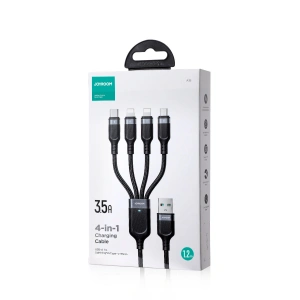 Hurtownia GSM - Kábel Joyroom S-1T4018A18 4w1 USB-A/USB-C - 2x Lightning - microUSB 1.2m fekete - JYR777 - {ean13} - Hurt