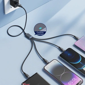 Hurtownia GSM - Kábel Joyroom S-1T4018A18 4w1 USB-A/USB-C - 2x Lightning - microUSB 1.2m fekete - JYR777 - {ean13} - Hurt