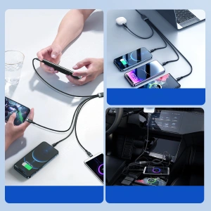 Hurtownia GSM - Kábel Joyroom S-1T4018A18 4w1 USB-A/USB-C - 2x Lightning - microUSB 1.2m fekete - JYR777 - {ean13} - Hurt