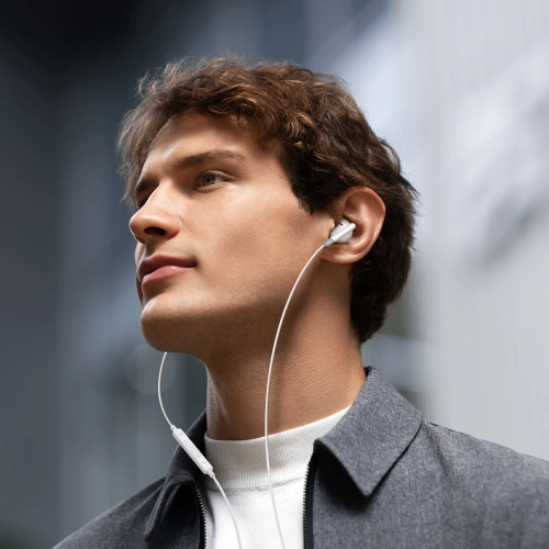 Słuchawki Joyroom JR-EW01 mini jack z pilotem sterowania białe