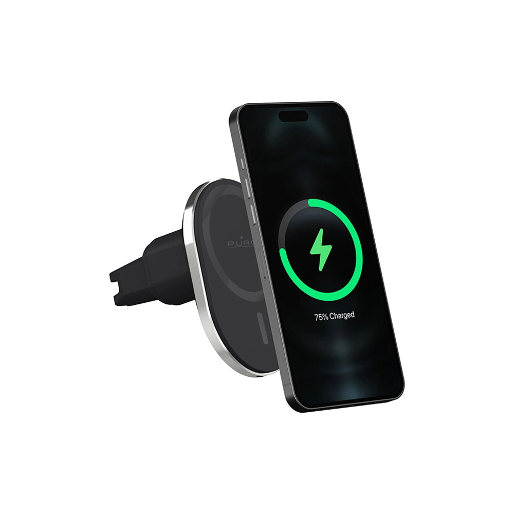 Hurtownia GSM - MagSafe vezeték nélküli töltővel ellátott autós tartó PURO MagPro Car Holder (fekete) - PUR722 - {ean13} - Hurt