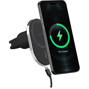Hurtownia GSM - MagSafe Autohalterung mit kabellosem Ladegerät PURO MagPro Car Holder (schwarz) - PUR722 - {ean13} - Hurt