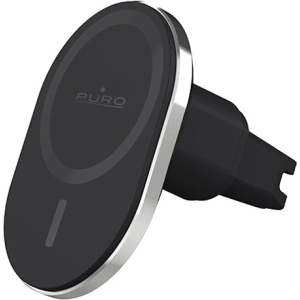 Hurtownia GSM - MagSafe Autohalterung mit kabellosem Ladegerät PURO MagPro Car Holder (schwarz) - PUR722 - {ean13} - Hurt