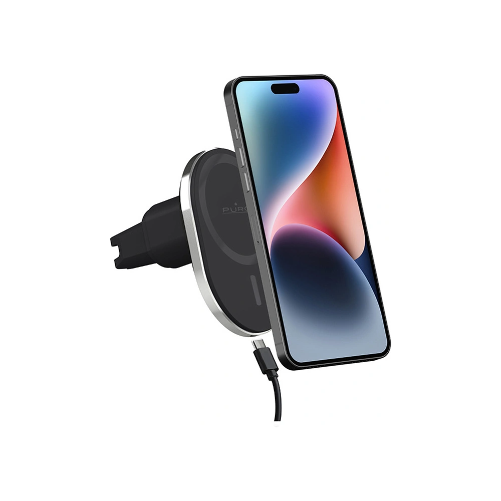 Hurtownia GSM - MagSafe vezeték nélküli töltővel ellátott autós tartó PURO MagPro Car Holder (fekete) - PUR722 - {ean13} - Hurt