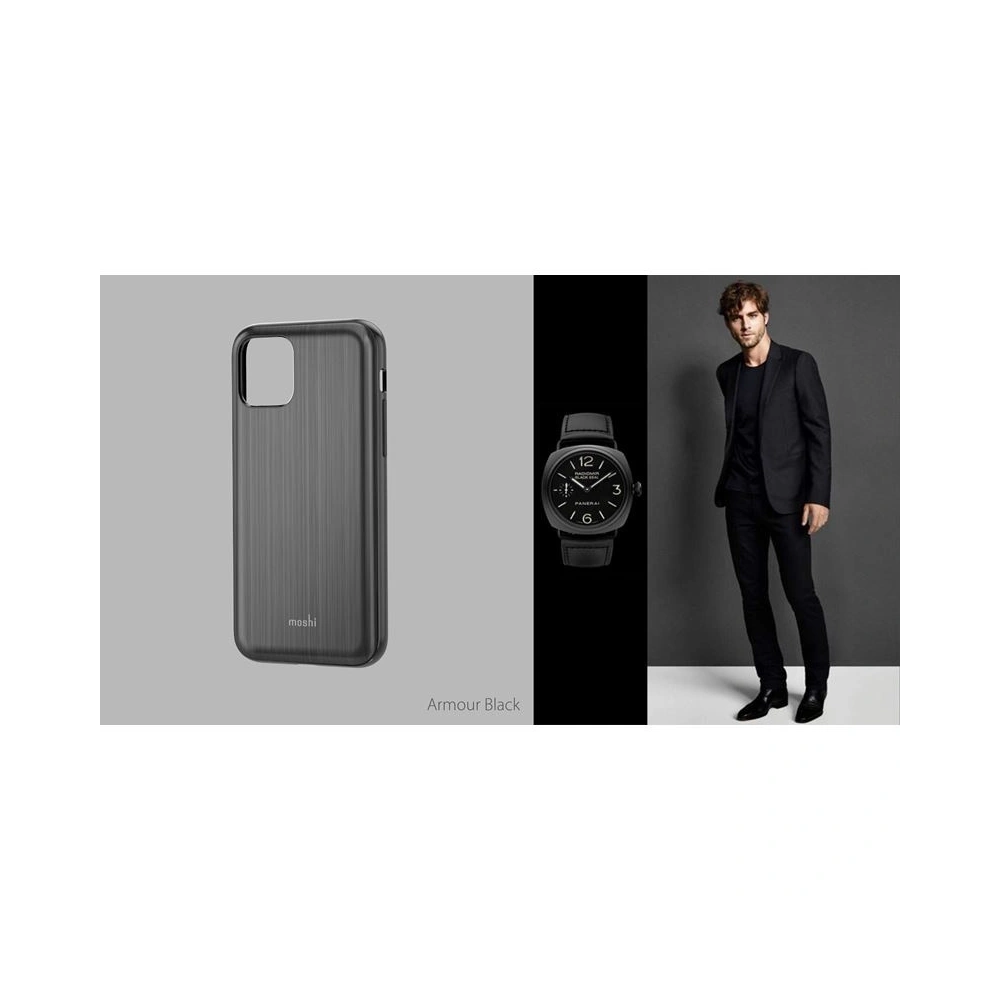 Hurtownia GSM - [OUTLET] Etui Moshi iGlaze Apple iPhone 11 Pro Max (SnapTo rendszer) (Armour Black) - OT-531 - {ean13} - Hurt