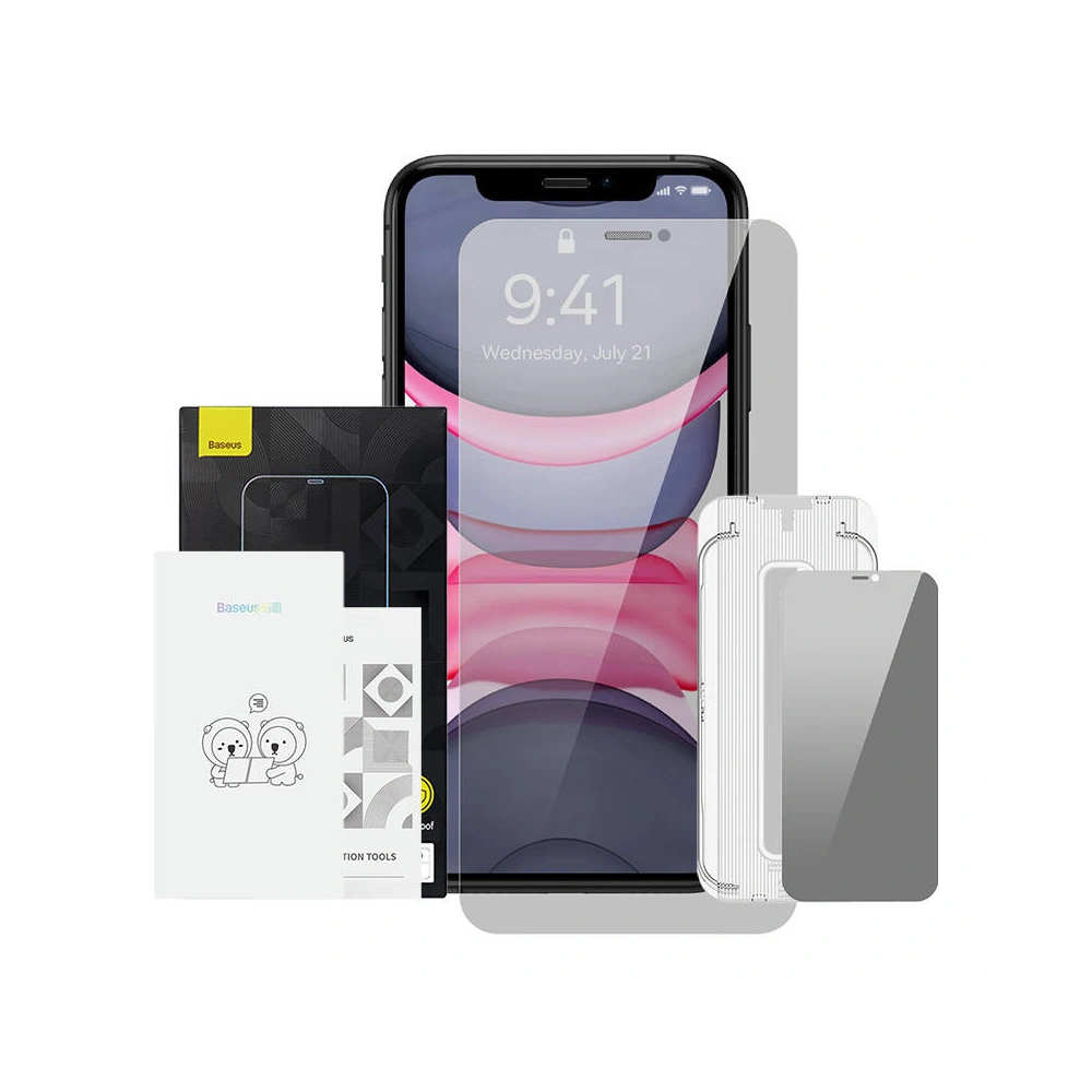 Hurtownia GSM - Sticlă securizată Baseus Crystal Privacy Protection 0.3mm Apple iPhone 11/XR - BSU4512 - {ean13} - Hurt