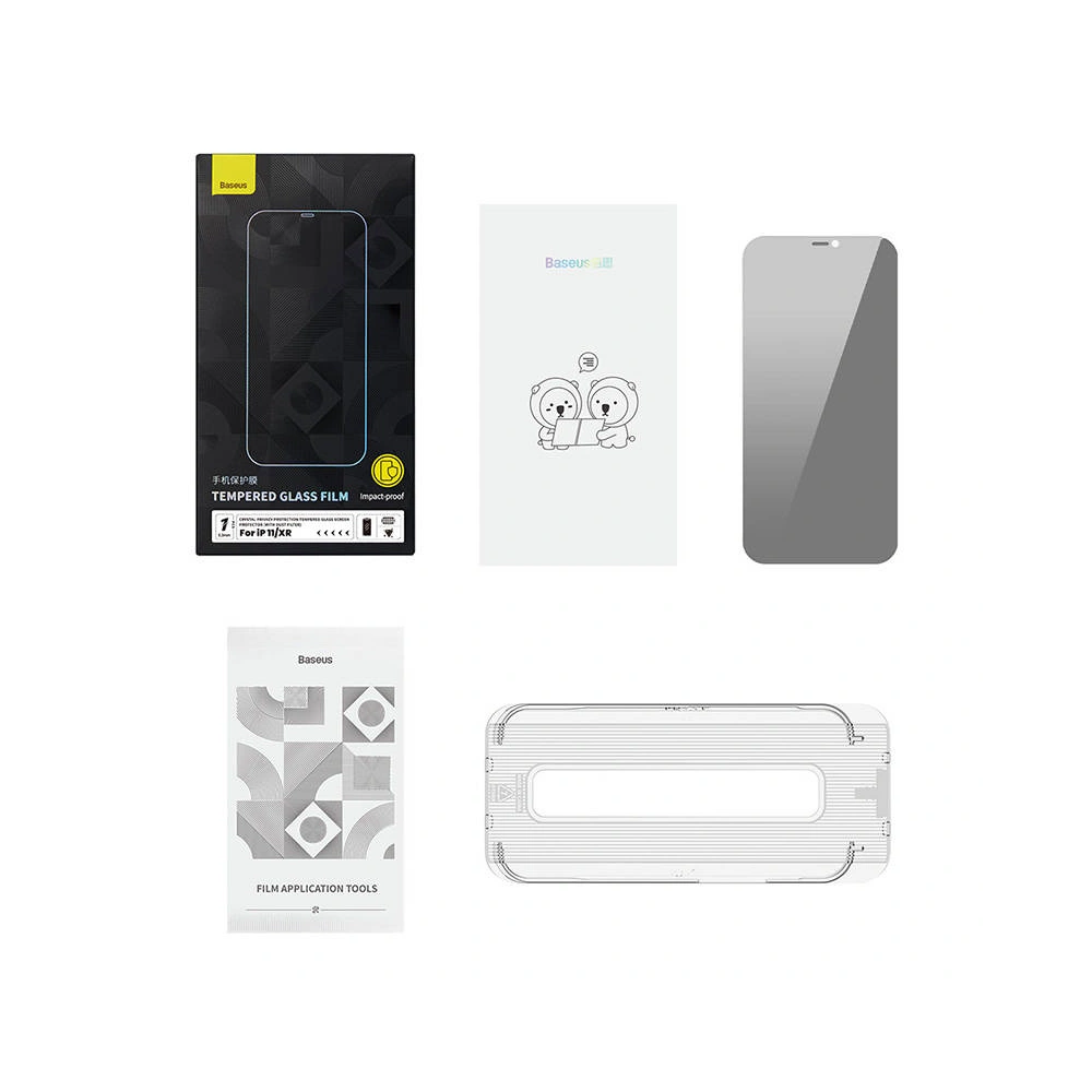 Hurtownia GSM - Sticlă securizată Baseus Crystal Privacy Protection 0.3mm Apple iPhone 11/XR - BSU4512 - {ean13} - Hurt