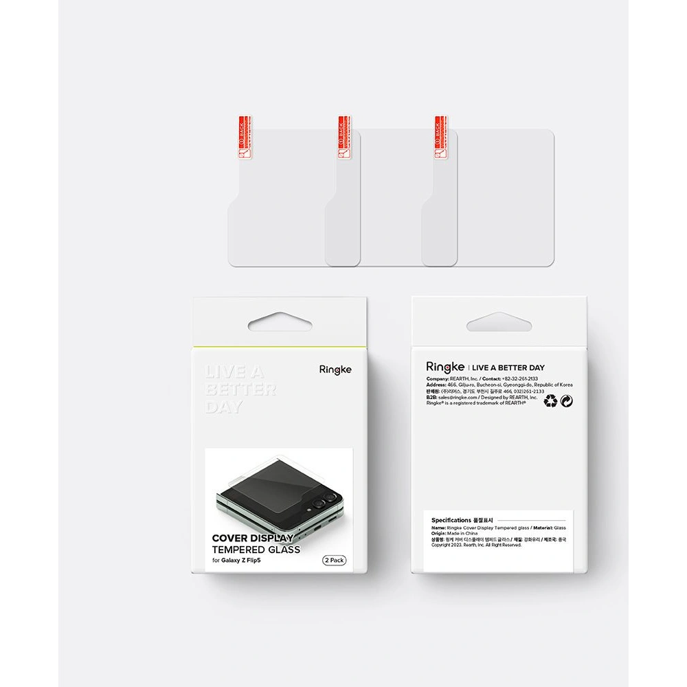 Wholesale Ringke Tempered Glass Samsung Galaxy Z Flip 5 Clear [2 PACK] - RGK1812 - {ean13} - Hurt