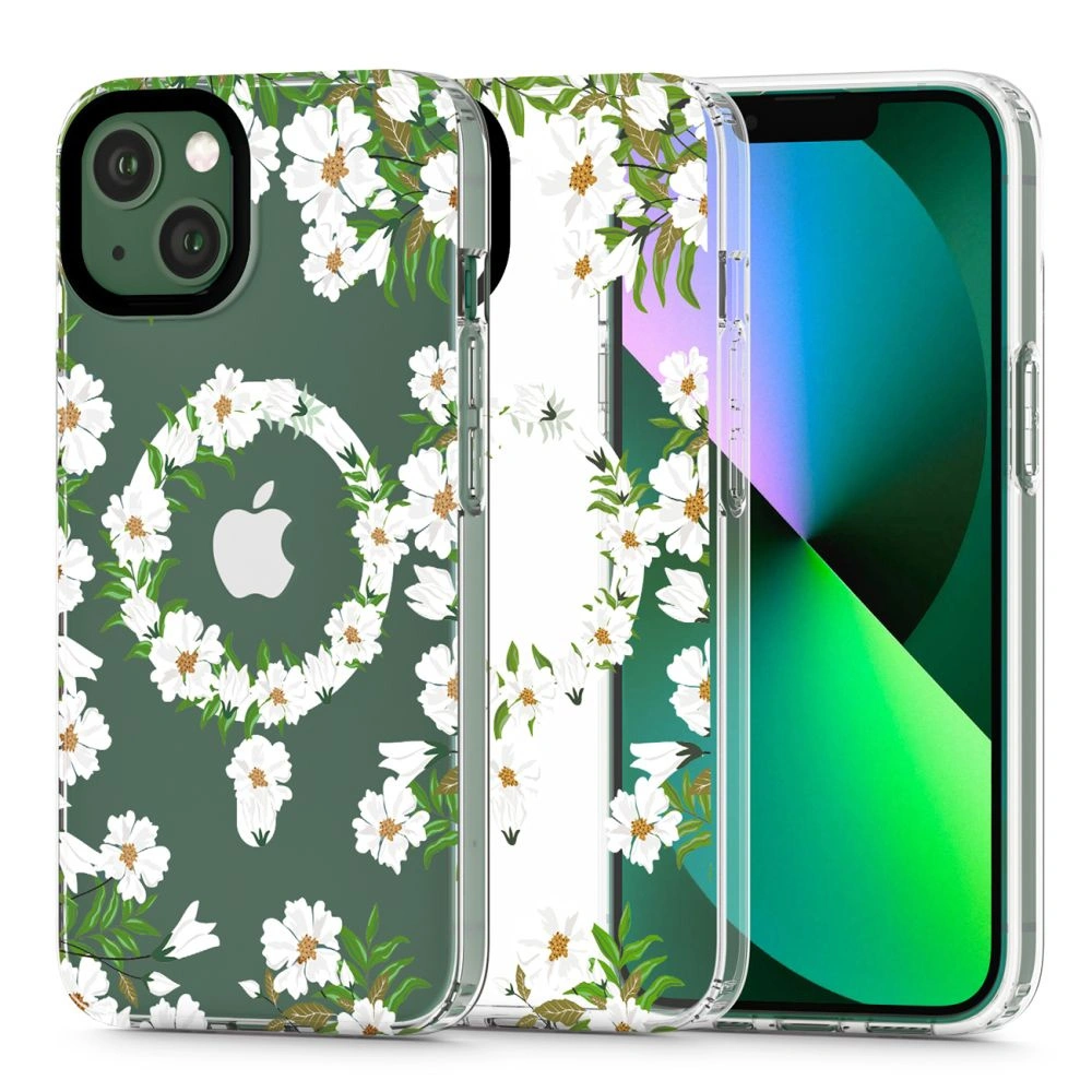 Hurtownia GSM - Etui Tech-Protect Magmood MagSafe Apple iPhone 13 Bílá Daisy - THP2152 - {ean13} - Hurt